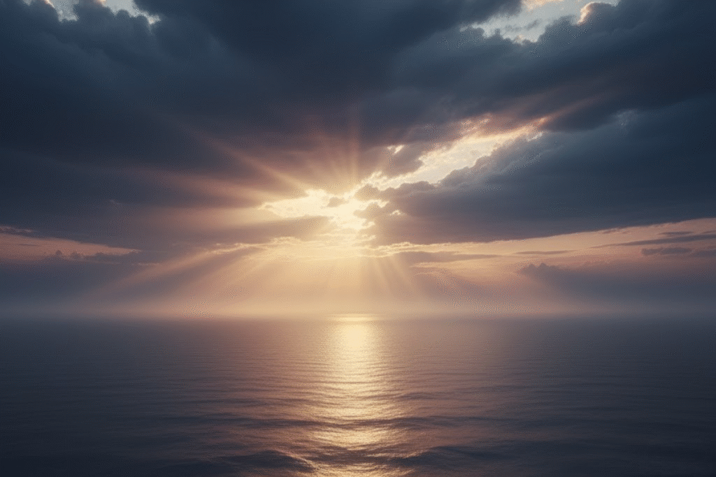 Narcissistic Abuse, Coercive Control, and Stalking: 7 Key Takeaways That Helped Me Break the Cycle 7 Sunlight breaking through dark storm clouds, representing hope, healing, and reclaiming self-worth after emotional trauma.